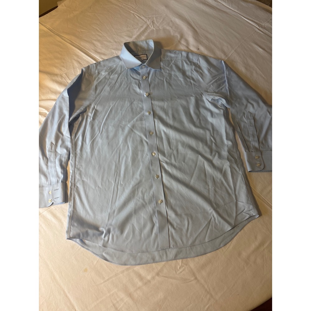 Charles Tyrwhitt Dress Shirt Mens 16.5/33 Blue Classic Non-Iron Twill